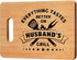 Bamboo Cutting Board for Husband -Everything Tastes better on husband's grill